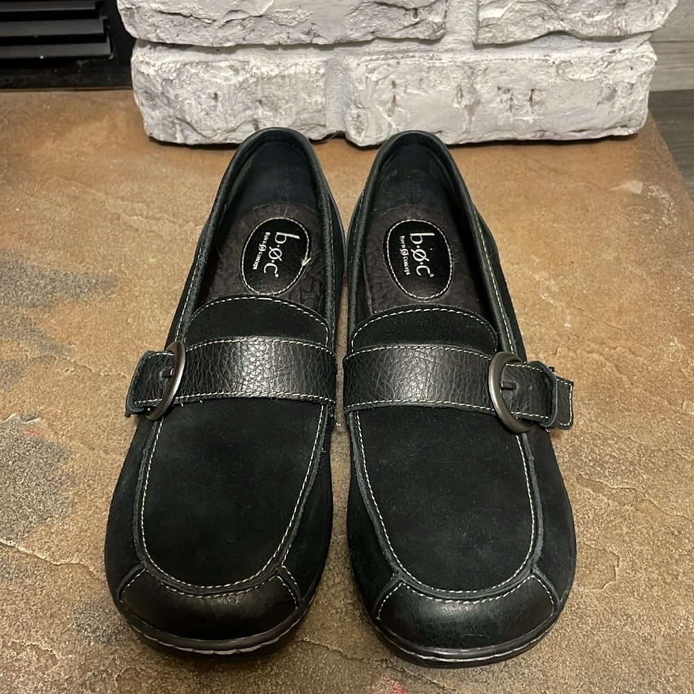 Born B.O.C. Black leather women’s shoes Size 8.5 - Picture 3 of 9